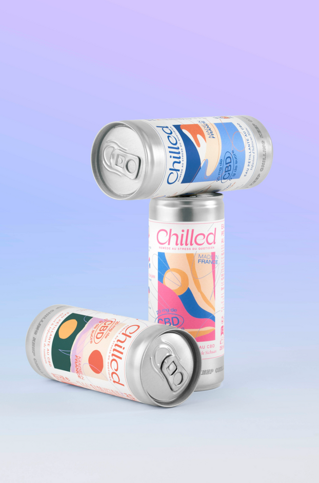 Chilled Eau de source parfumée pétillante fonctionnelle